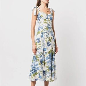 Reformation Nadria dress Lucca print blue